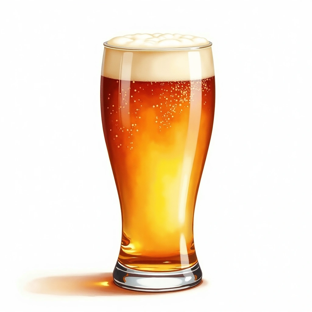 Altbier beer style — watercolor illustration