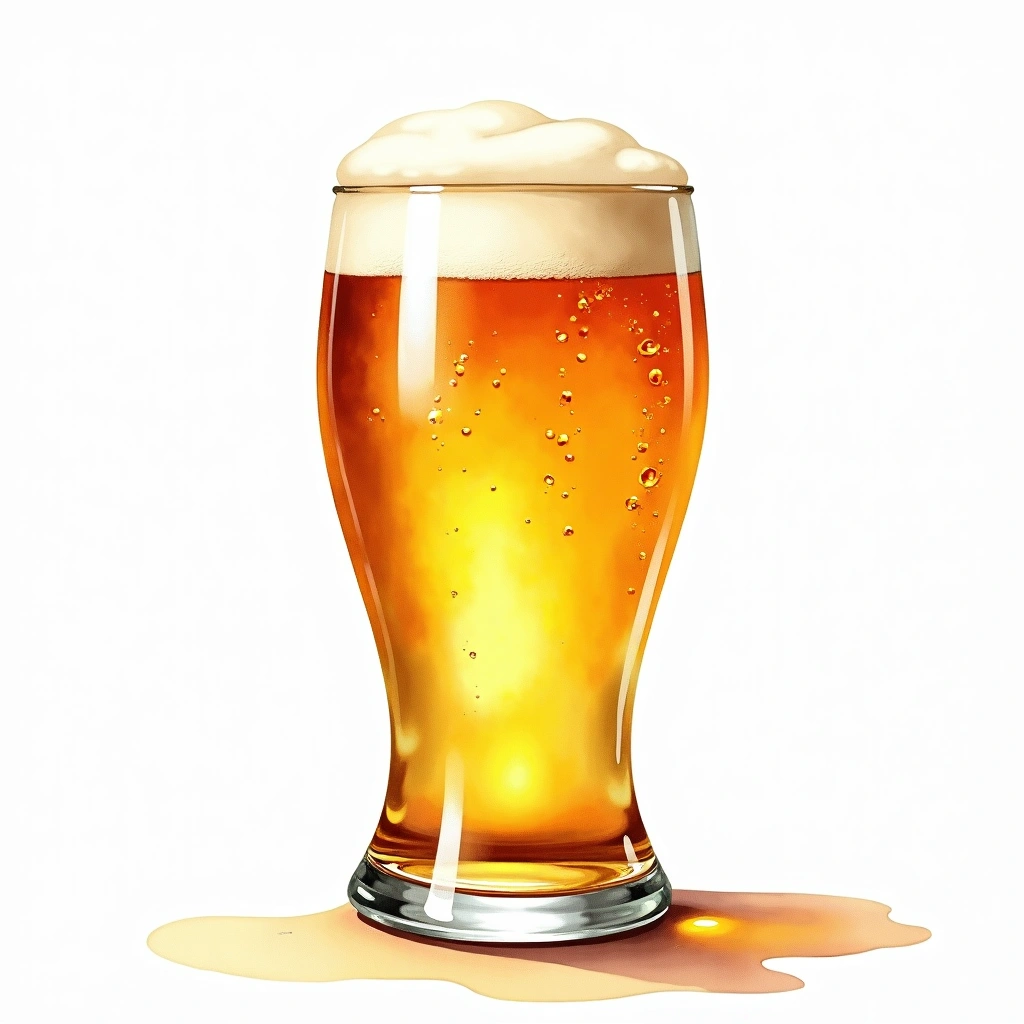 American IPA beer style — watercolor illustration