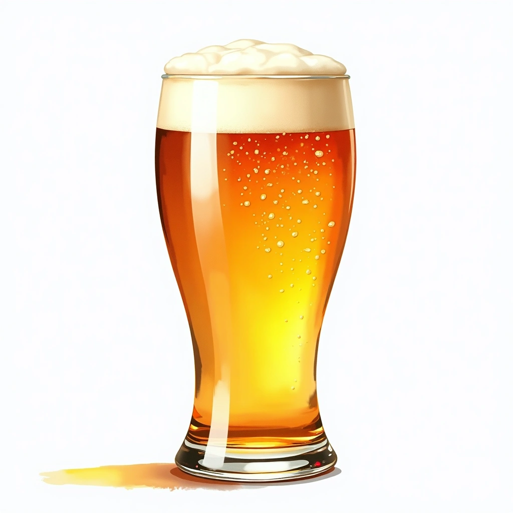 American Pale Ale beer style — watercolor illustration