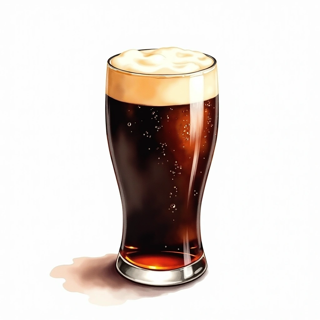 American Porter beer style — watercolor illustration