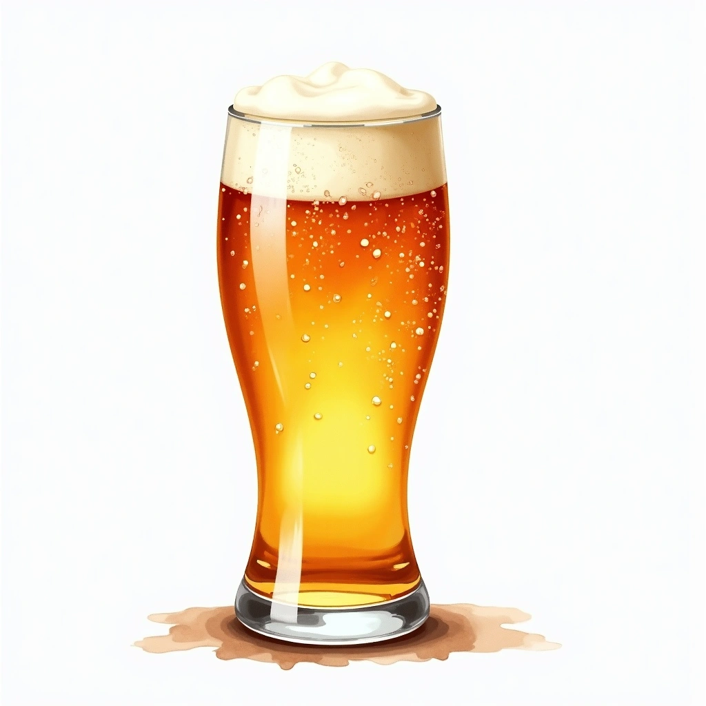 Australian Sparkling Ale beer style — watercolor illustration