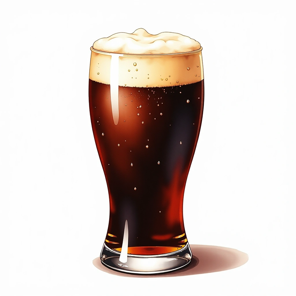 Baltic Porter beer style — watercolor illustration