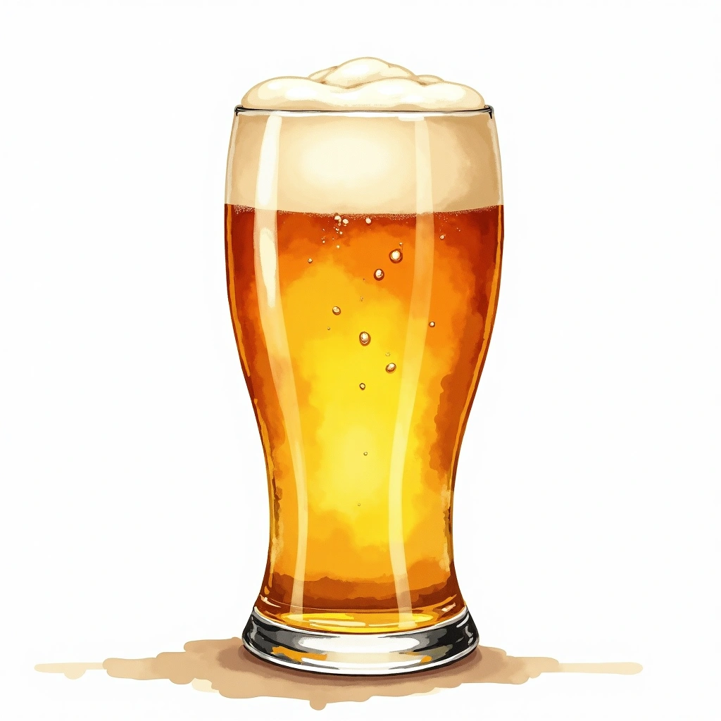 Belgian Golden Strong Ale beer style — watercolor illustration
