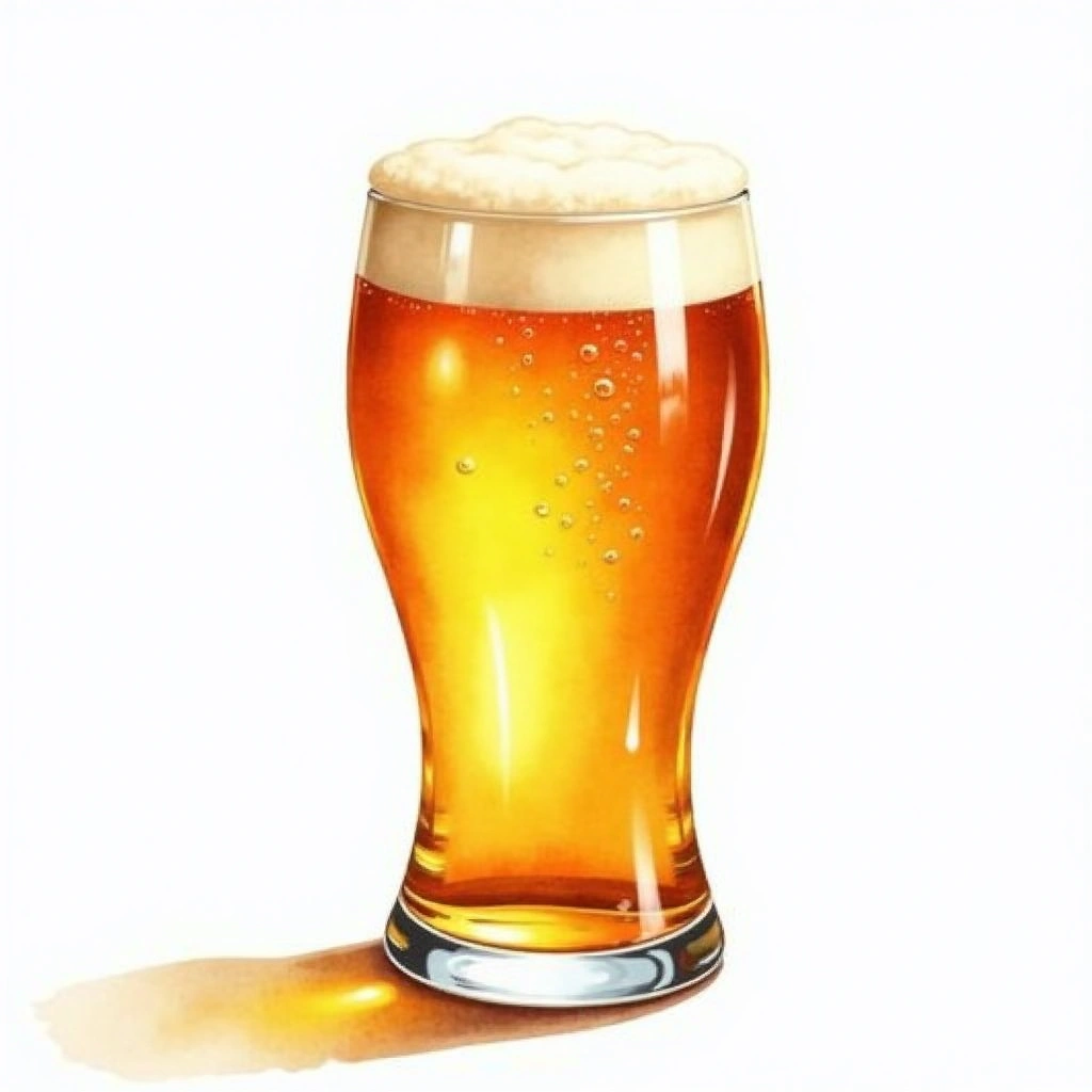 Belgian Pale Ale beer style — watercolor illustration