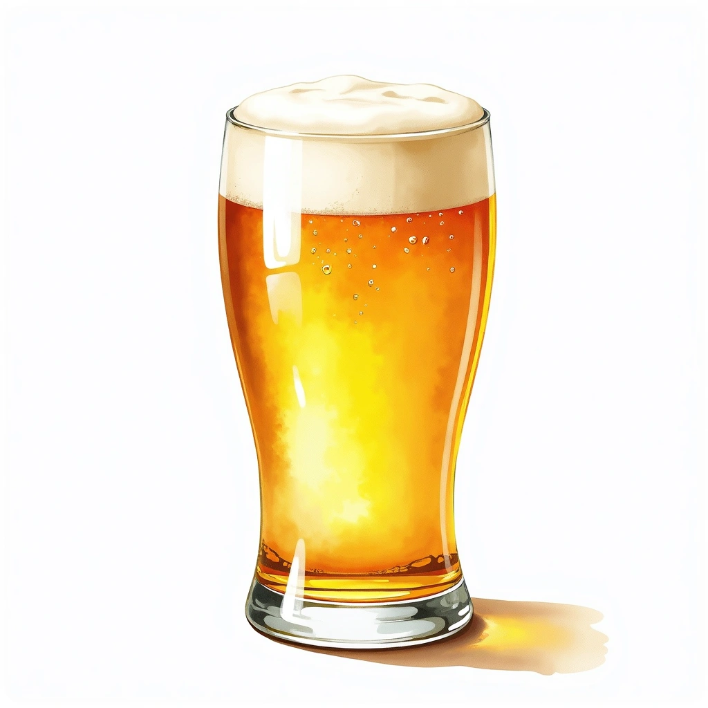 Belgian Single beer style — watercolor illustration