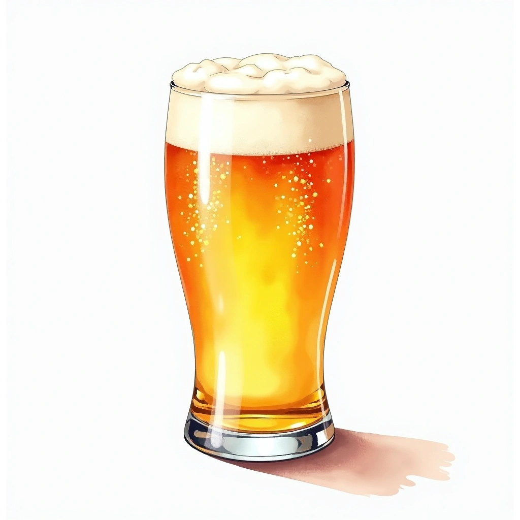 Berliner Weisse beer style — watercolor illustration