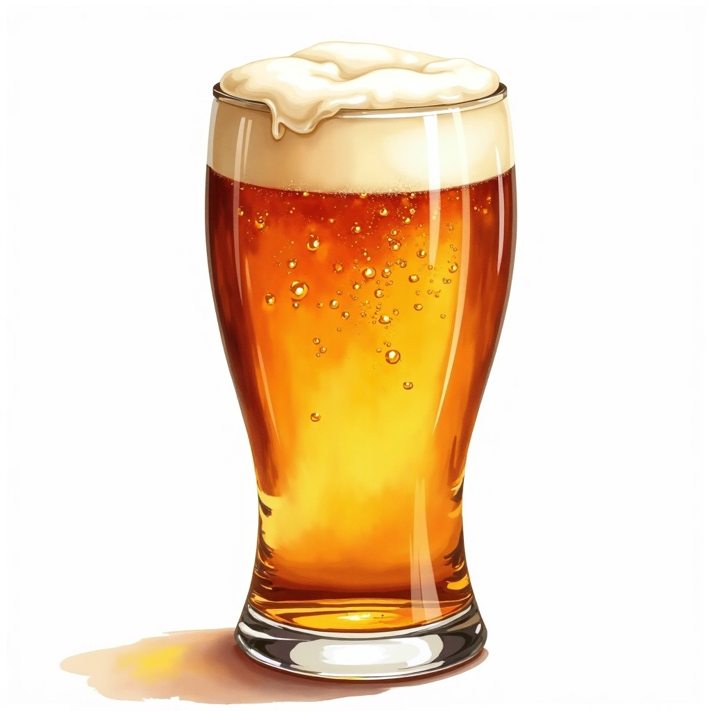 Best Bitter beer style — watercolor illustration