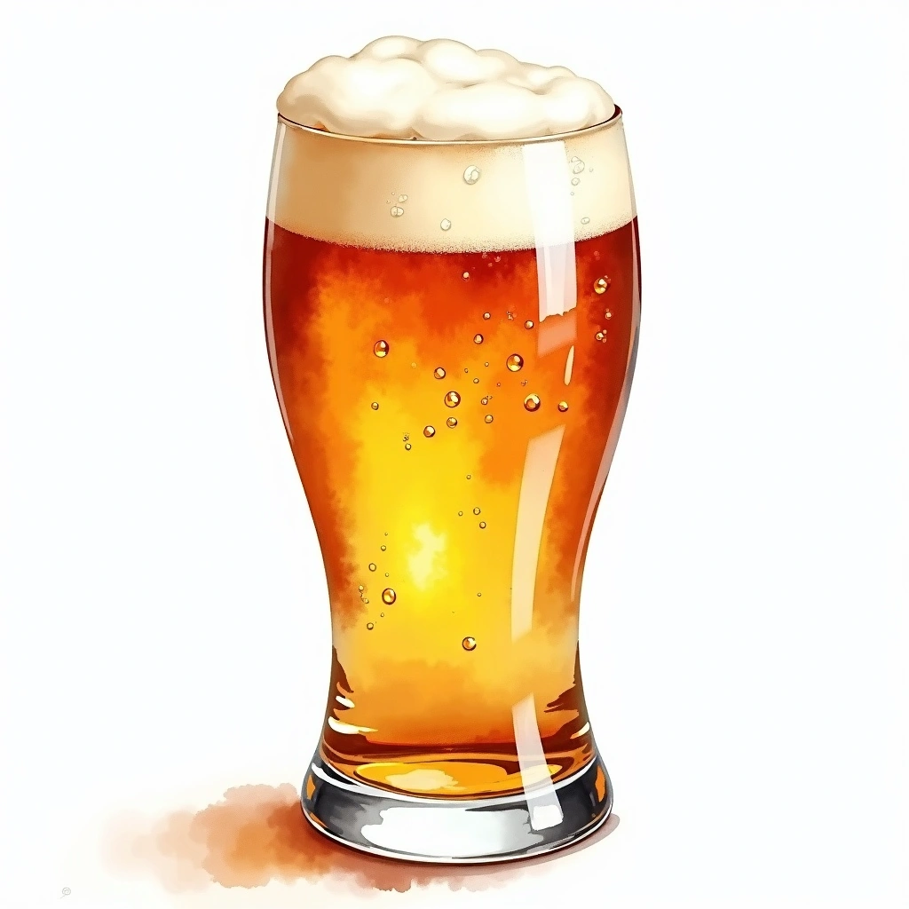 Bière de Garde beer style — watercolor illustration
