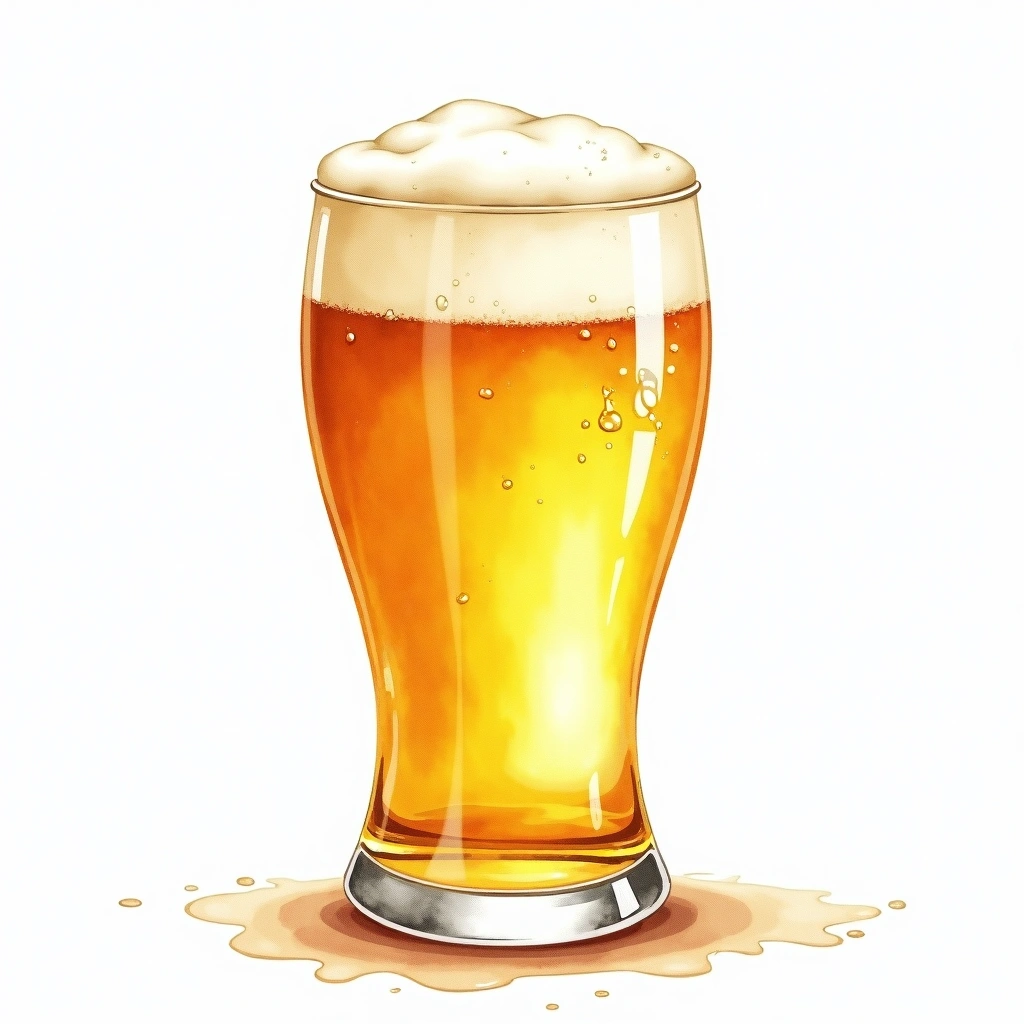 Blonde Ale beer style — watercolor illustration