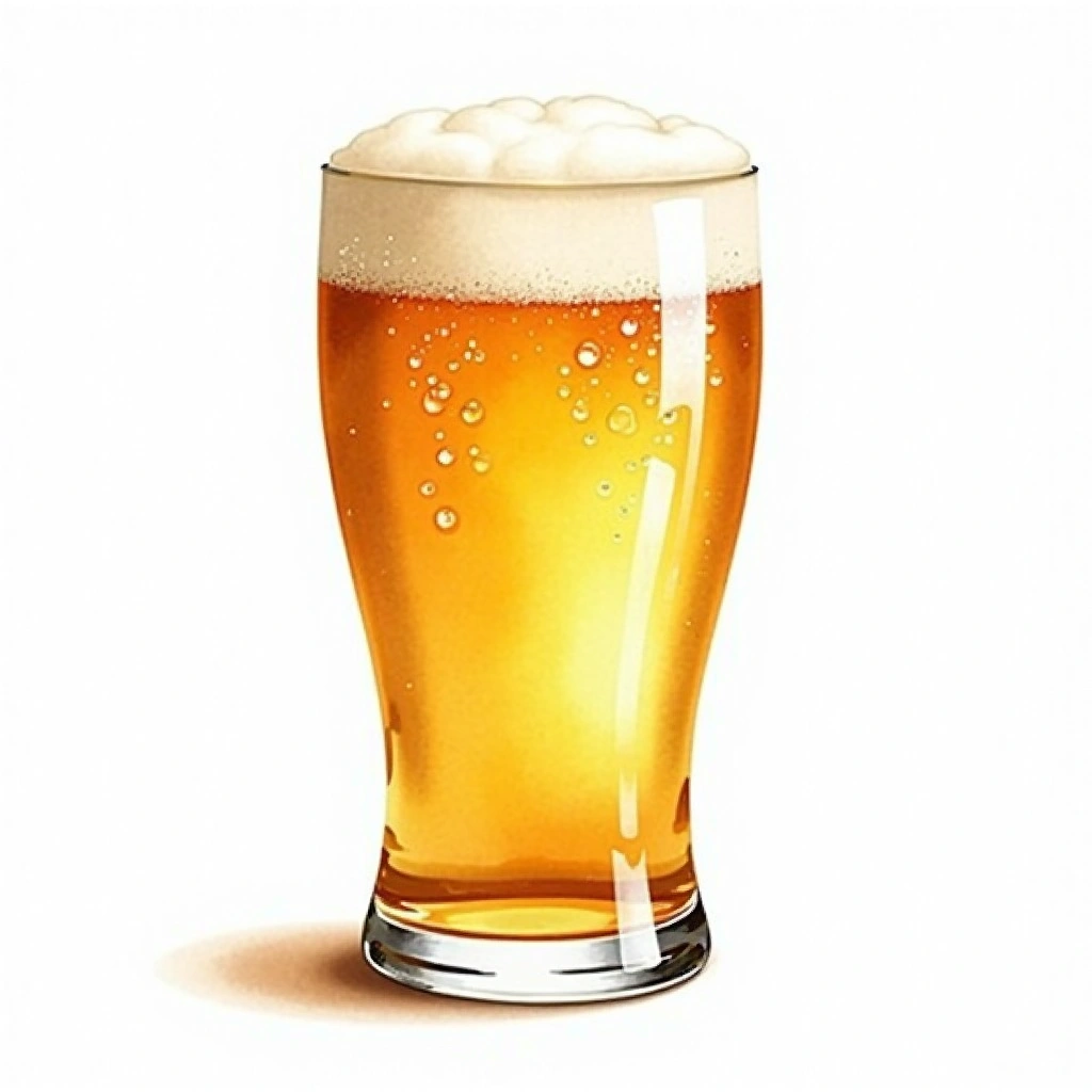 British Golden Ale beer style — watercolor illustration