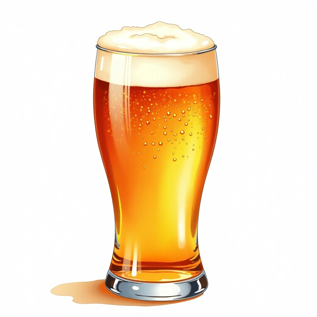 California Common beer style — watercolor illustration