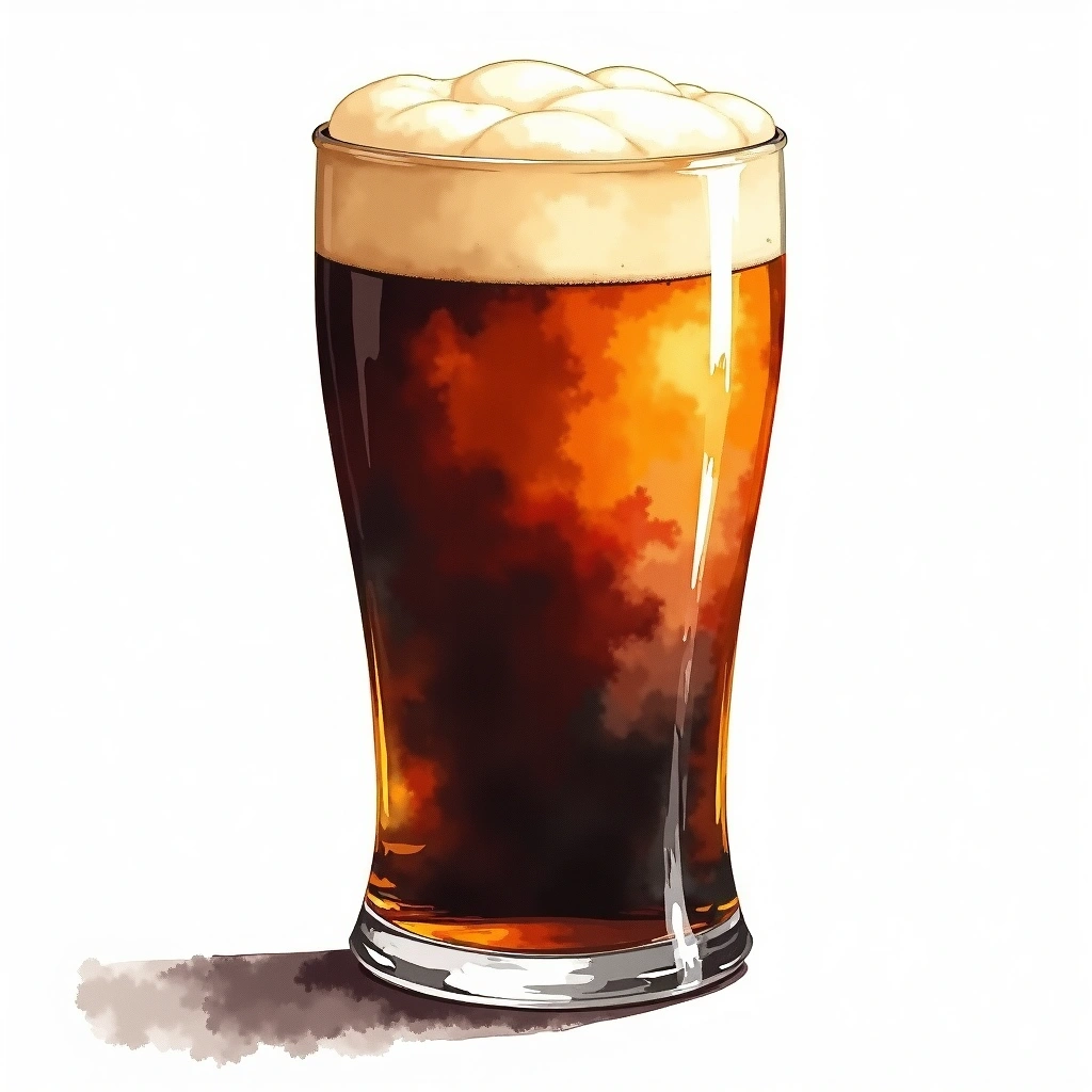 Stout & Porter beer category — watercolor illustration