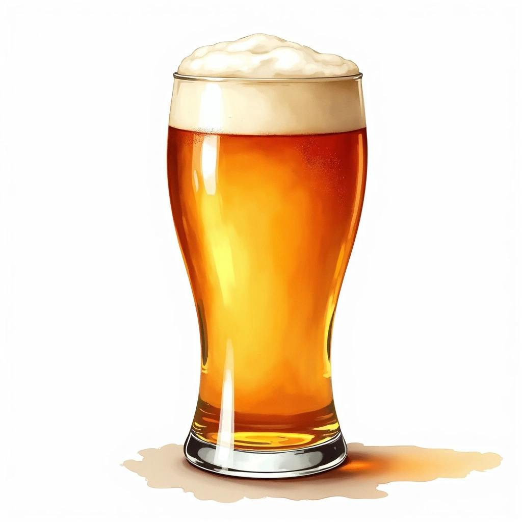 Wheat Beer beer category — watercolor illustration