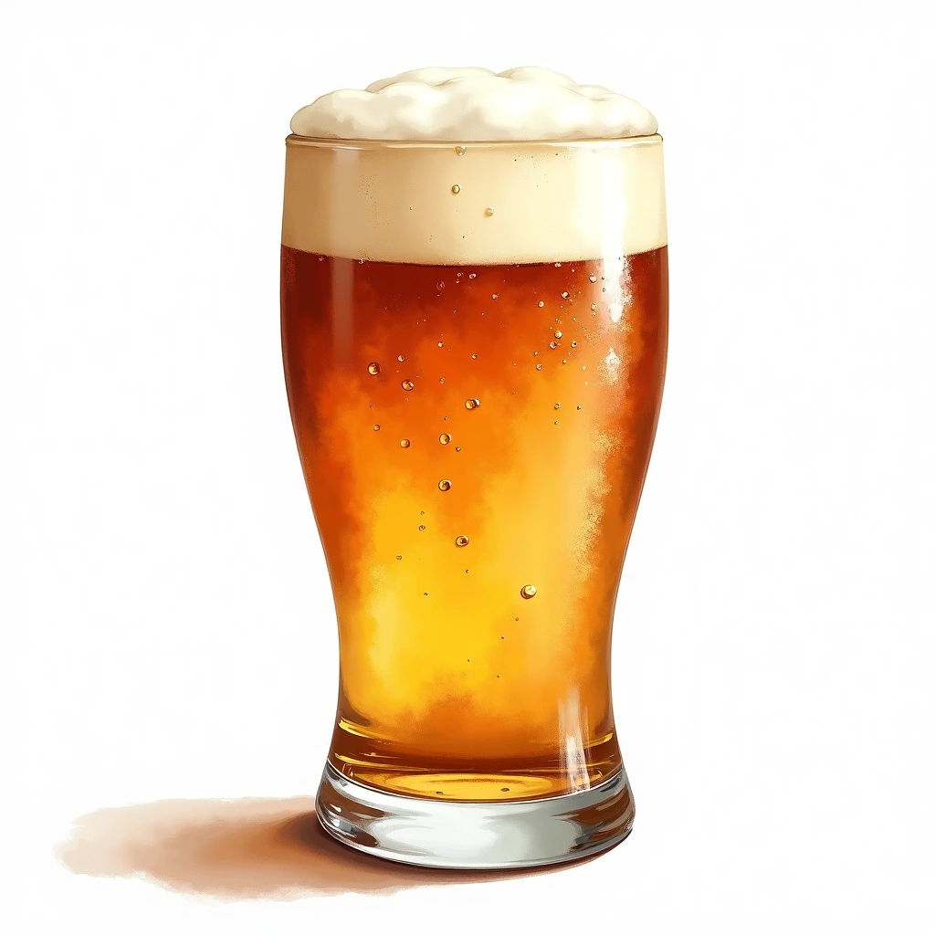 Classic Style Smoked Beer beer style — watercolor illustration