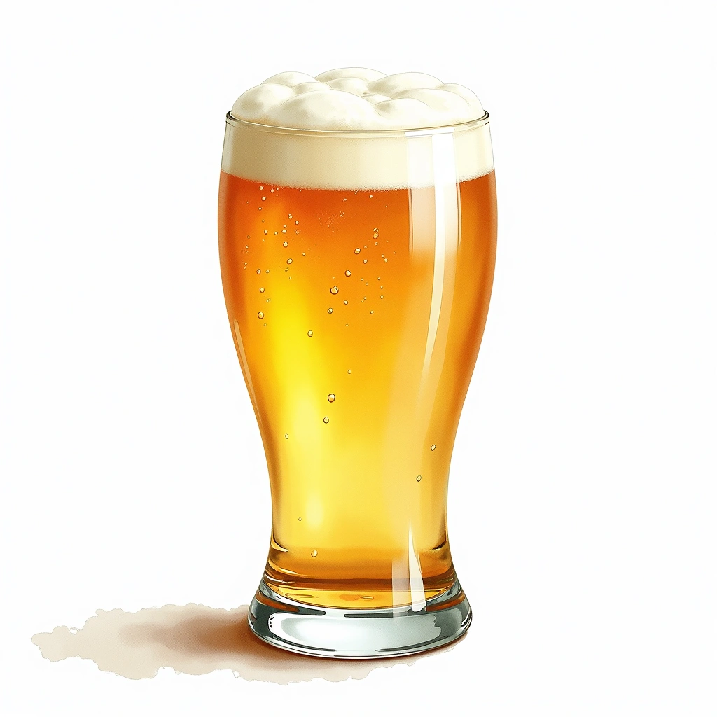 Cream Ale beer style — watercolor illustration