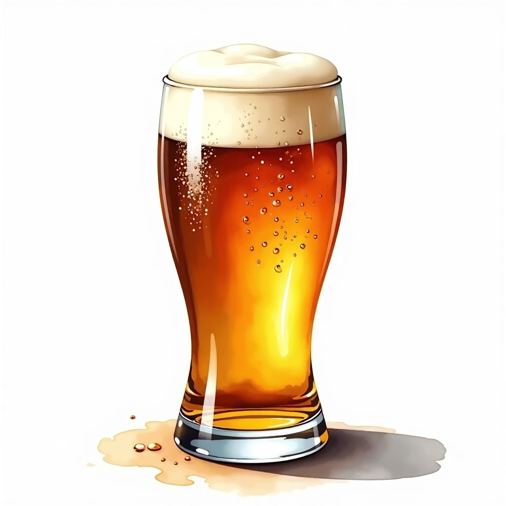 Eisbock beer style — watercolor illustration