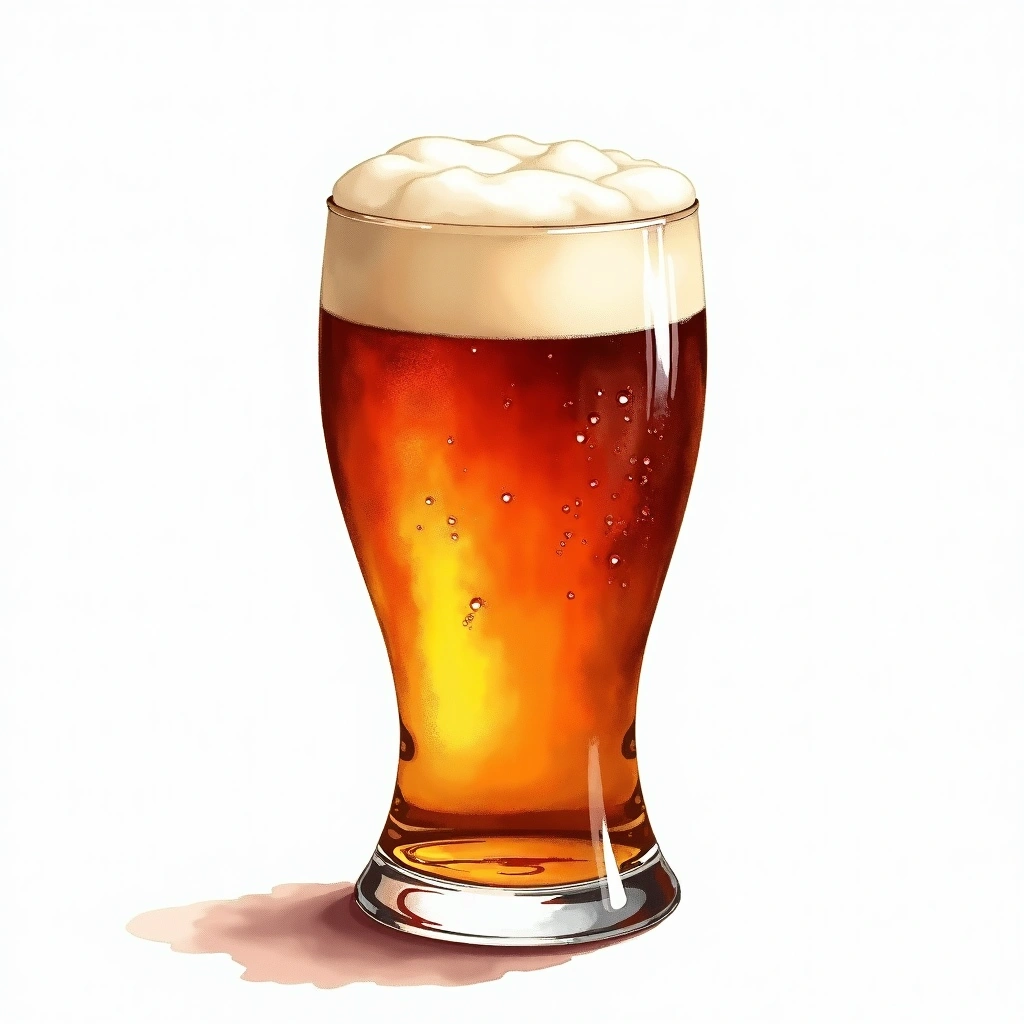 English Mild beer style — watercolor illustration
