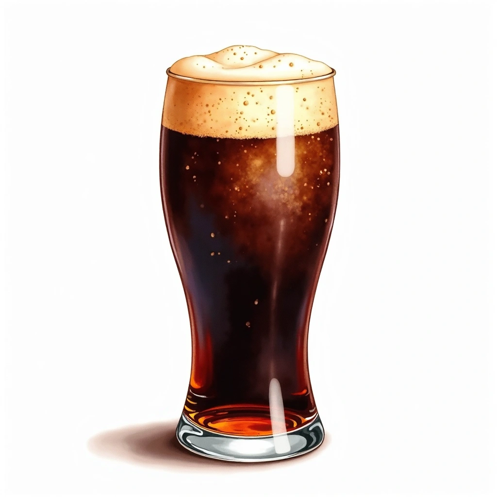 English Porter beer style — watercolor illustration