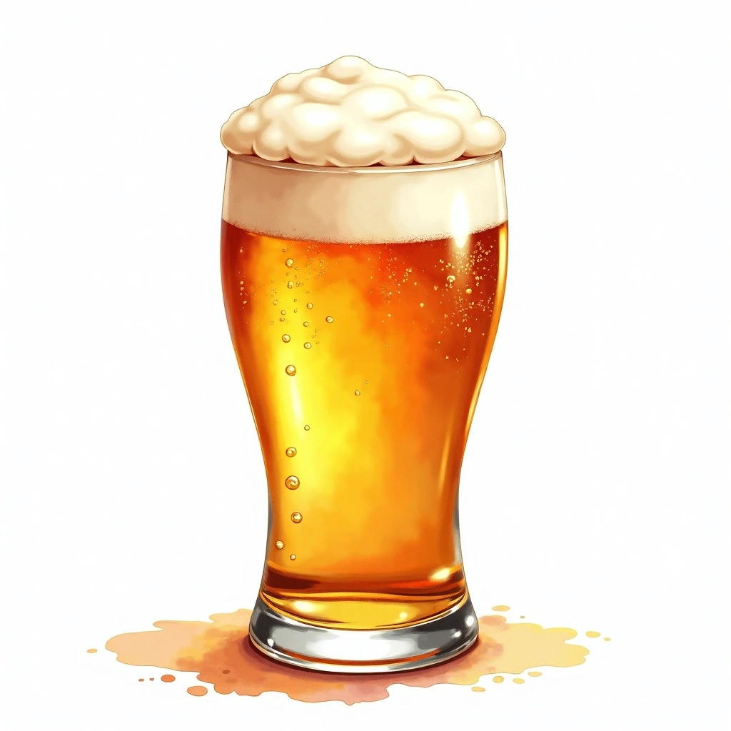 Fruit Beer beer style — watercolor illustration