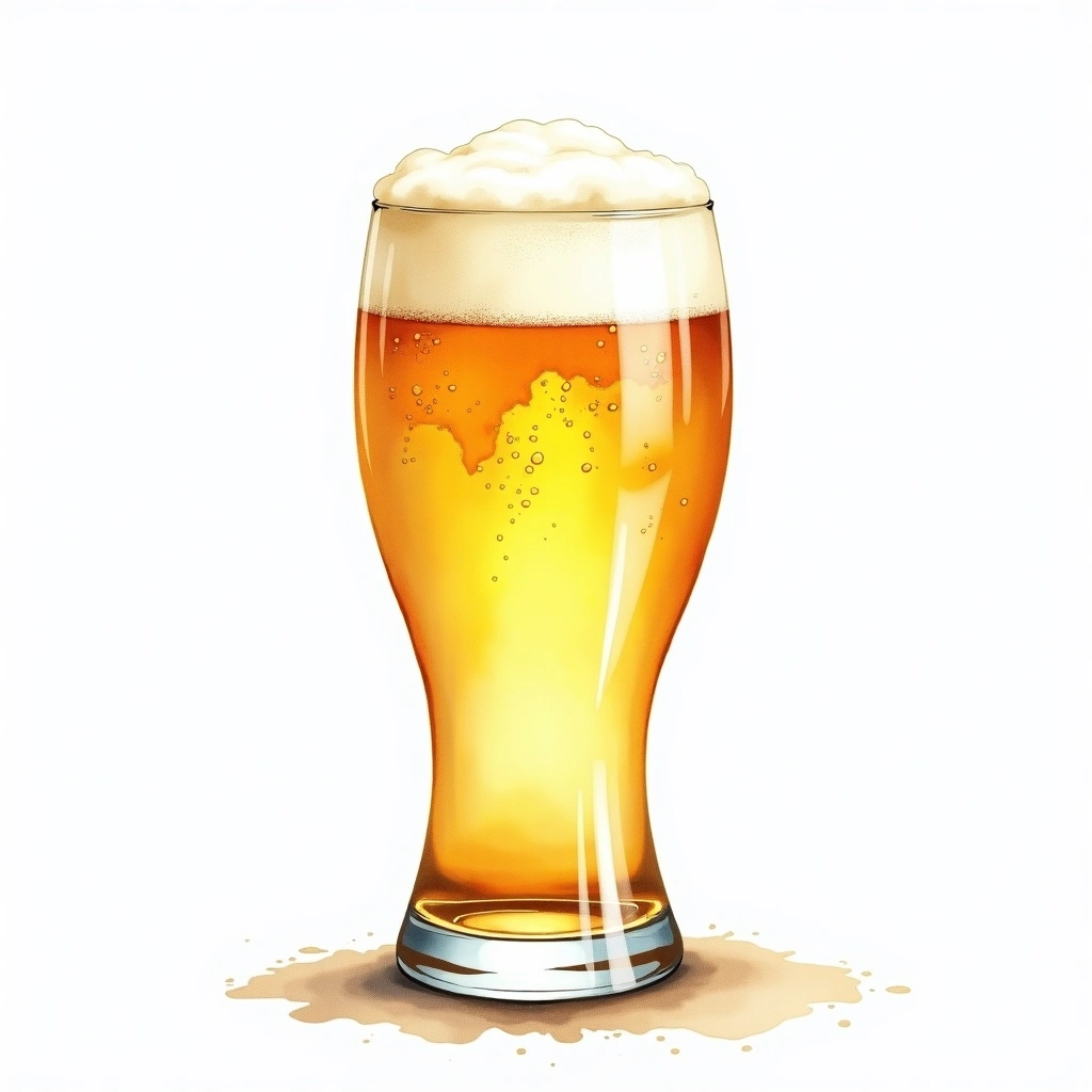 Gose beer style — watercolor illustration