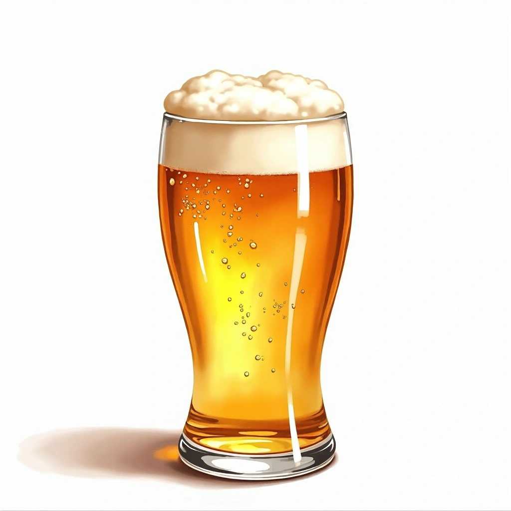 Helles Exportbier beer style — watercolor illustration