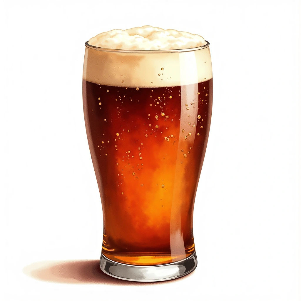 International Dark Lager beer style — watercolor illustration