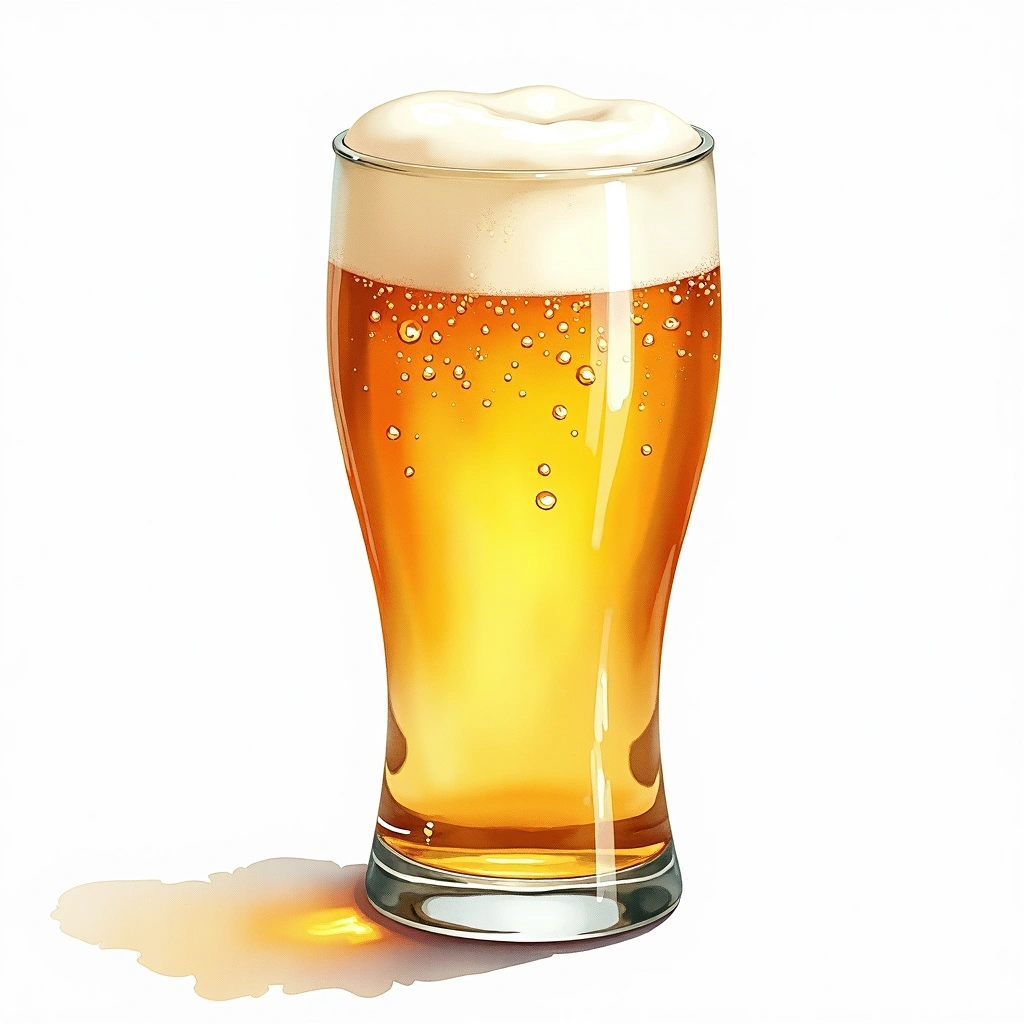 International Pale Lager beer style — watercolor illustration