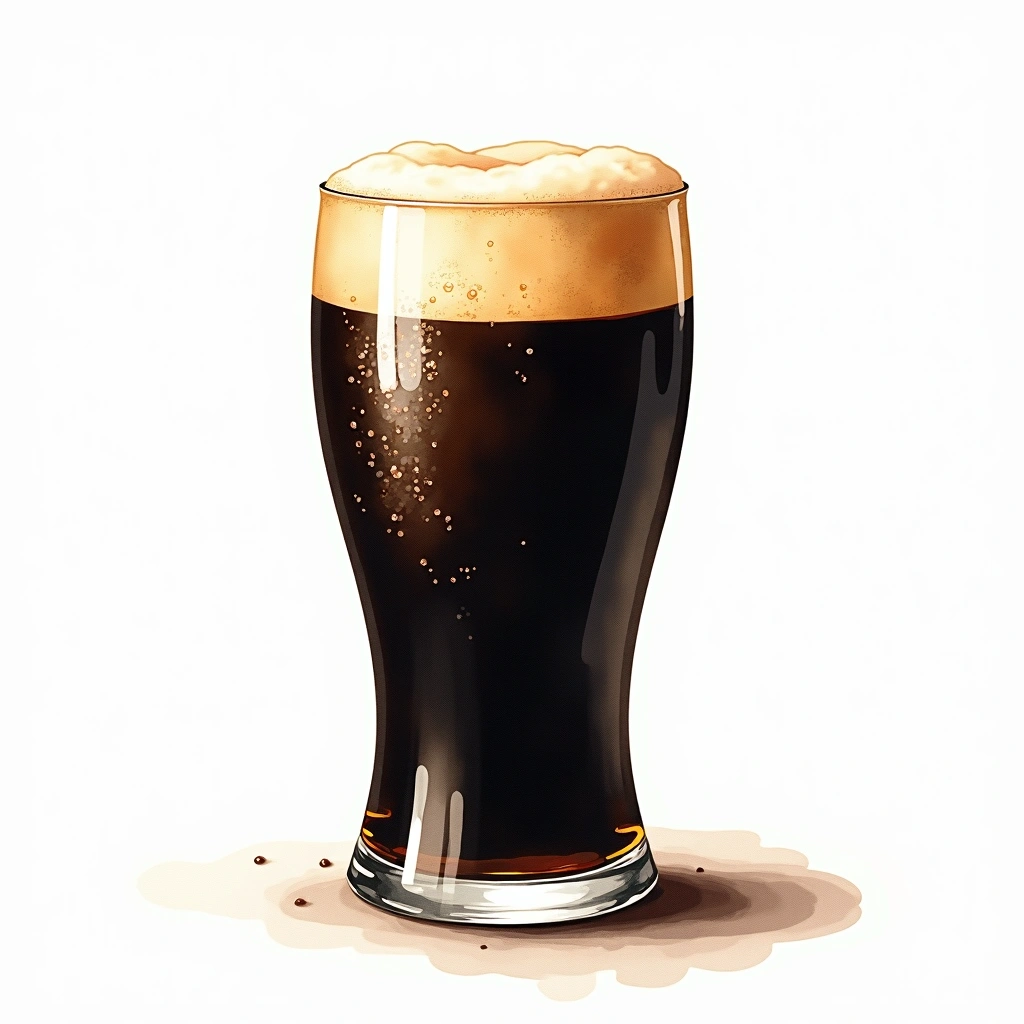 Irish Stout beer style — watercolor illustration