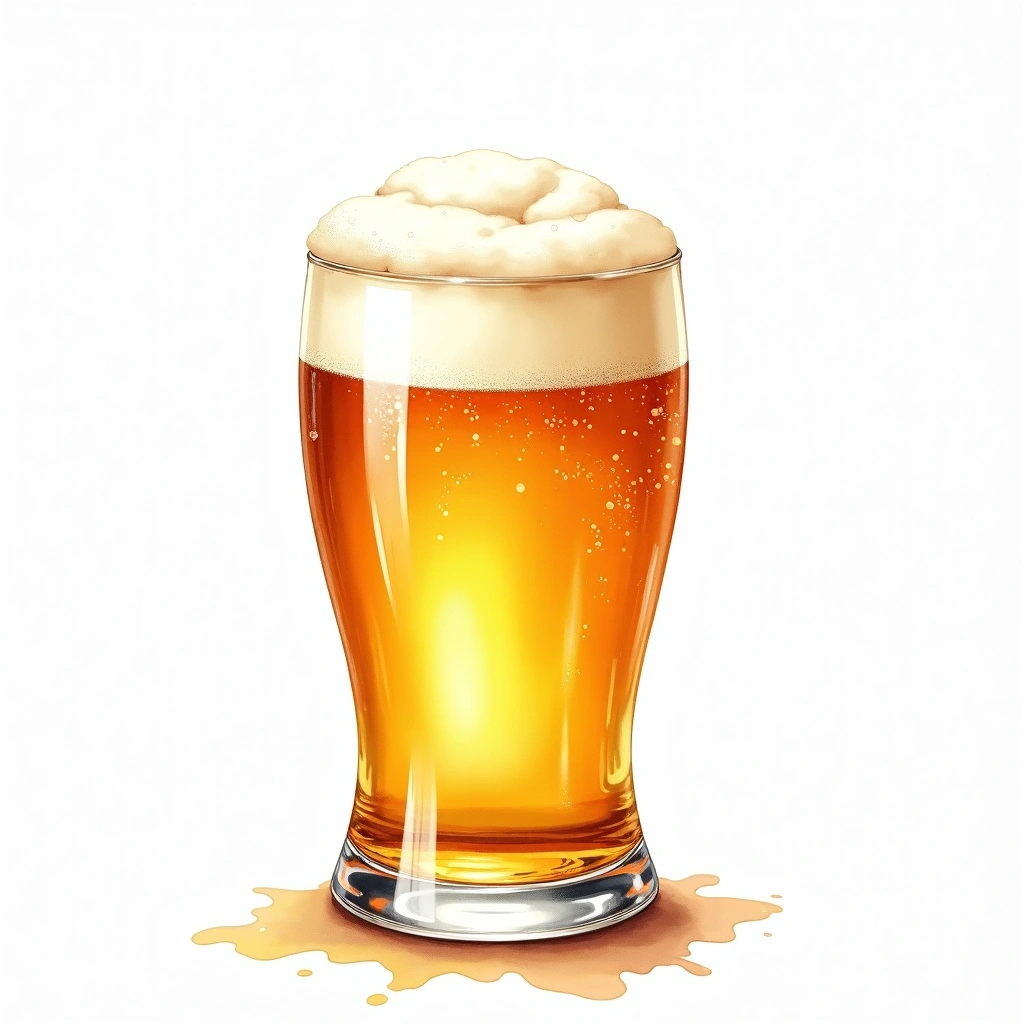 Kellerbier beer style — watercolor illustration