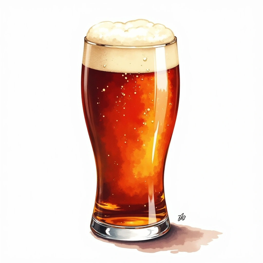 Historical Beer: Kentucky Common beer style — watercolor illustration