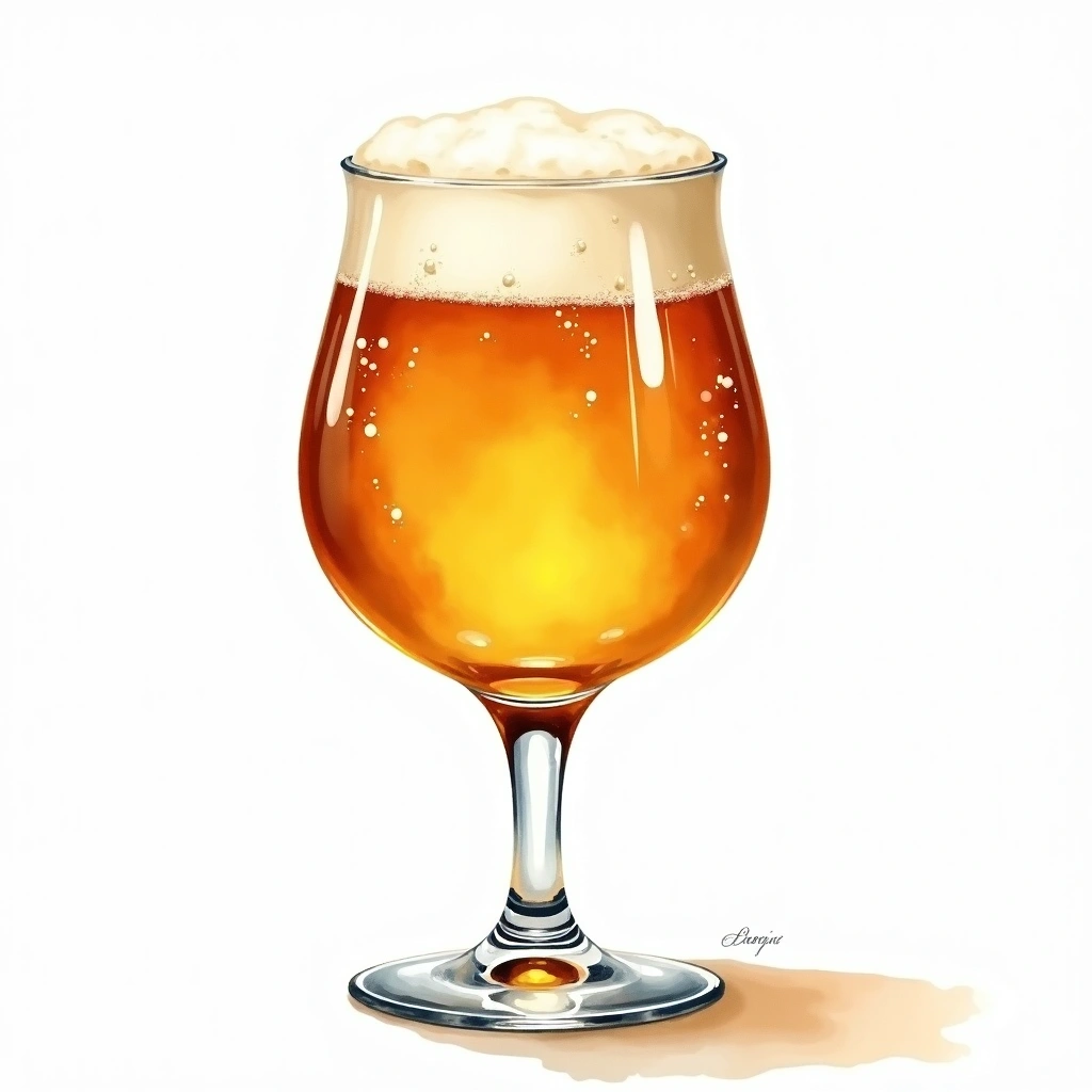 Lambic beer style — watercolor illustration