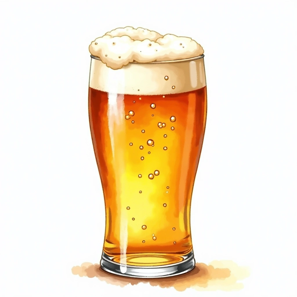Historical Beer: Lichtenhainer beer style — watercolor illustration