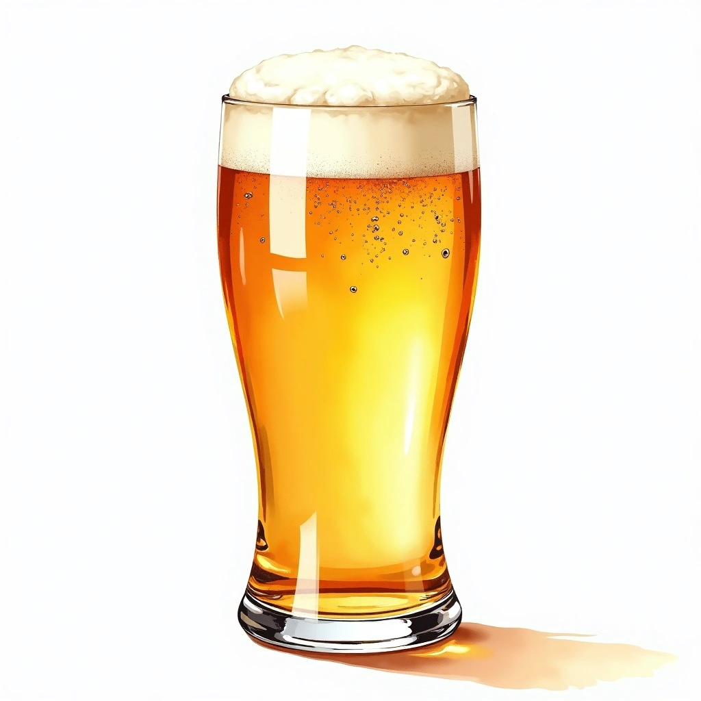 Mexican Lager beer style — watercolor illustration