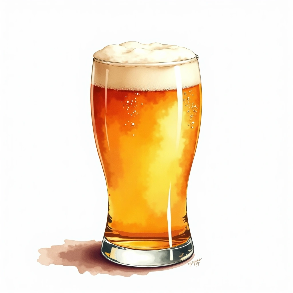 Milkshake IPA beer style — watercolor illustration