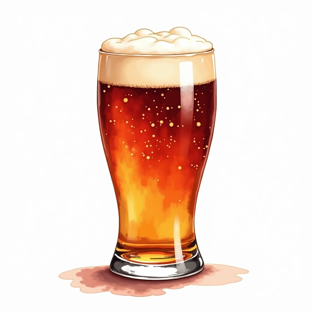 Mixed-Fermentation Sour Beer beer style — watercolor illustration