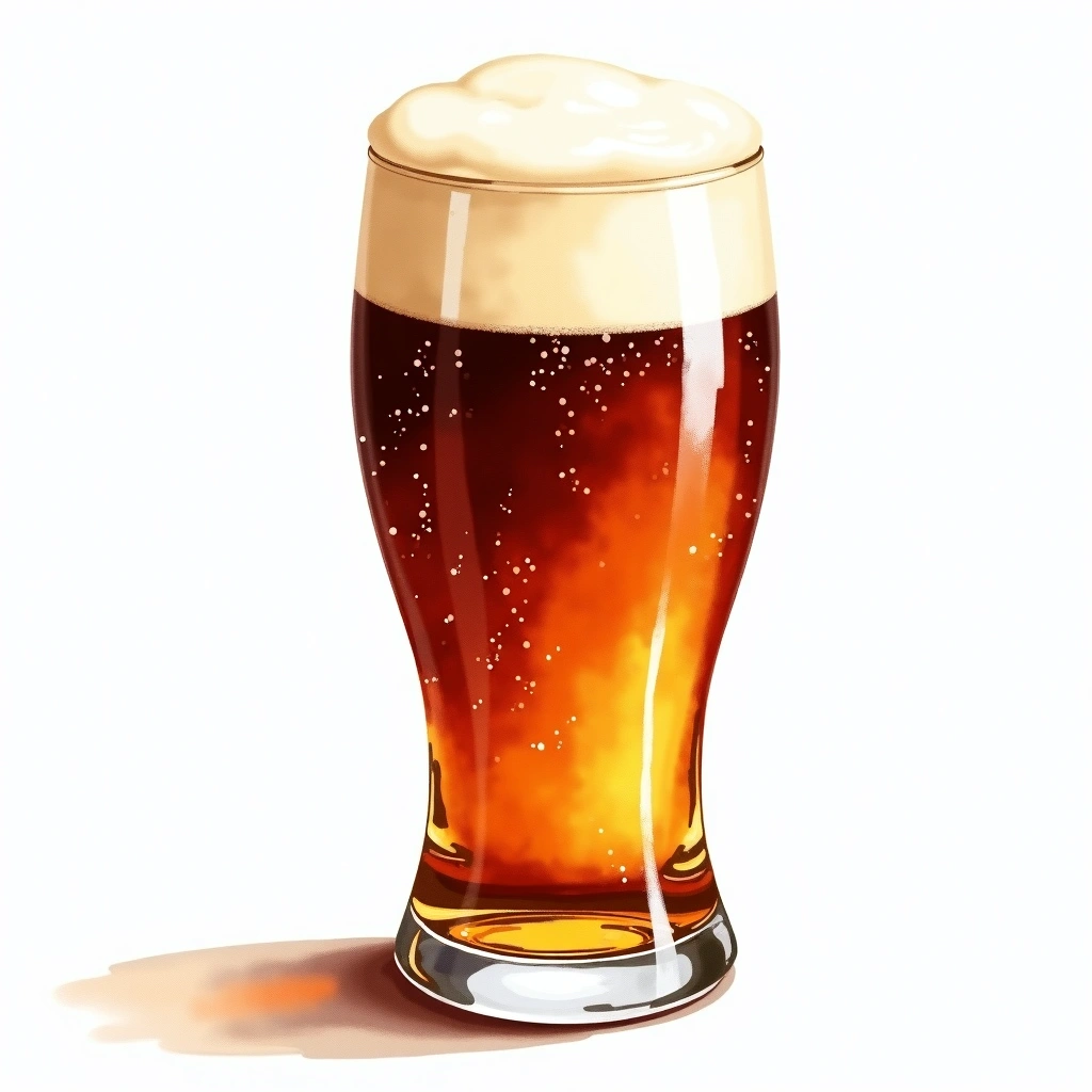Oud Bruin beer style — watercolor illustration