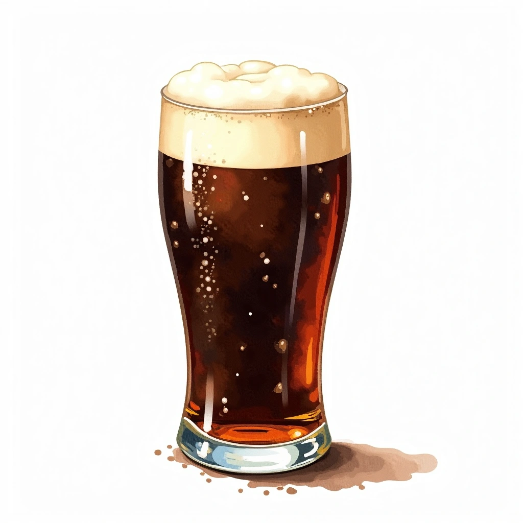 Historical Beer: Pre-Prohibition Porter beer style — watercolor illustration