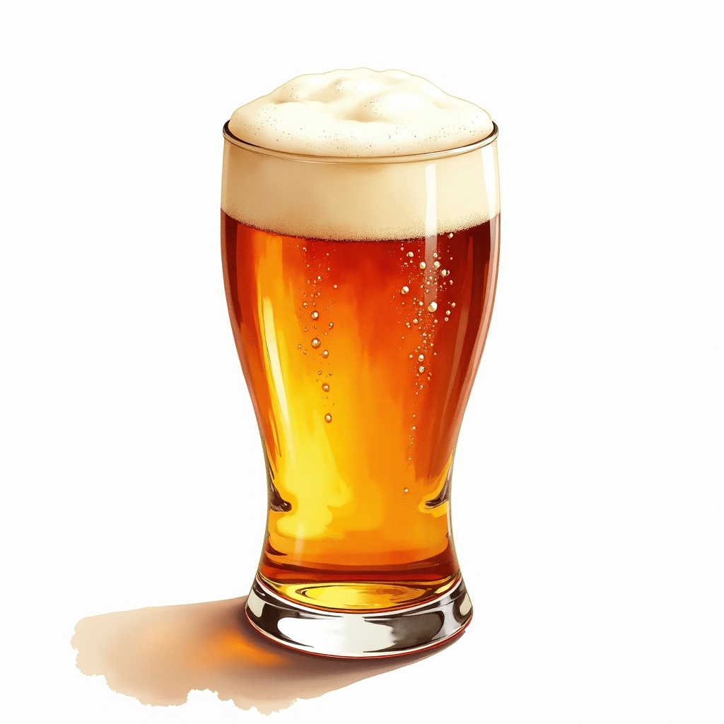 Rauchbier beer style — watercolor illustration