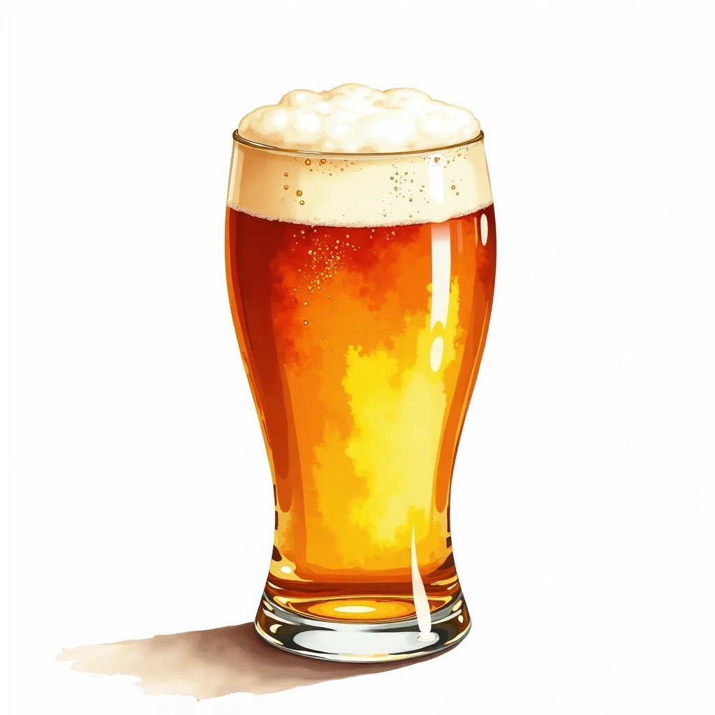 Historical Beer: Sahti beer style — watercolor illustration