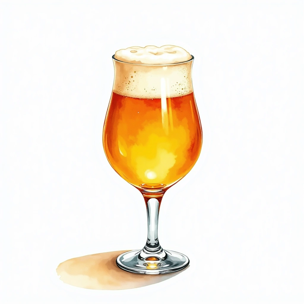 Saison beer style — watercolor illustration