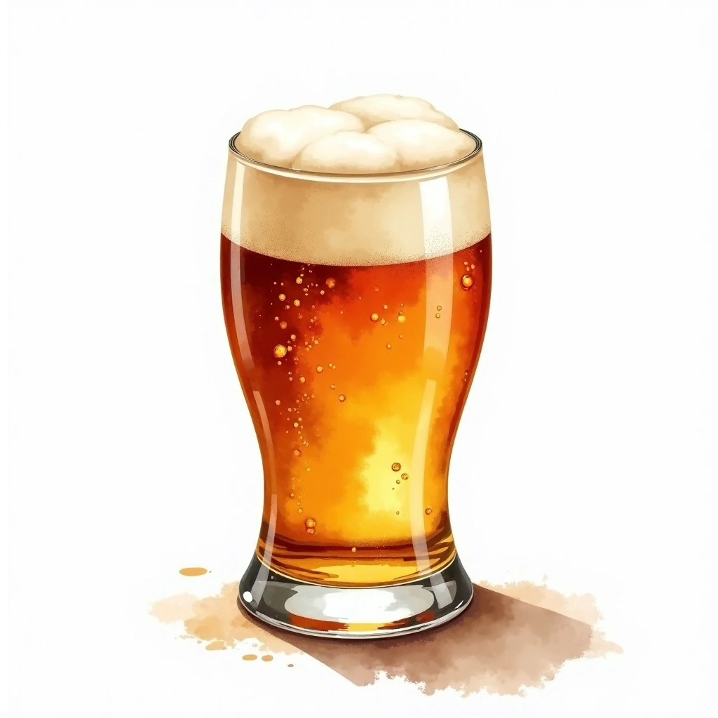 Scottish Export beer style — watercolor illustration