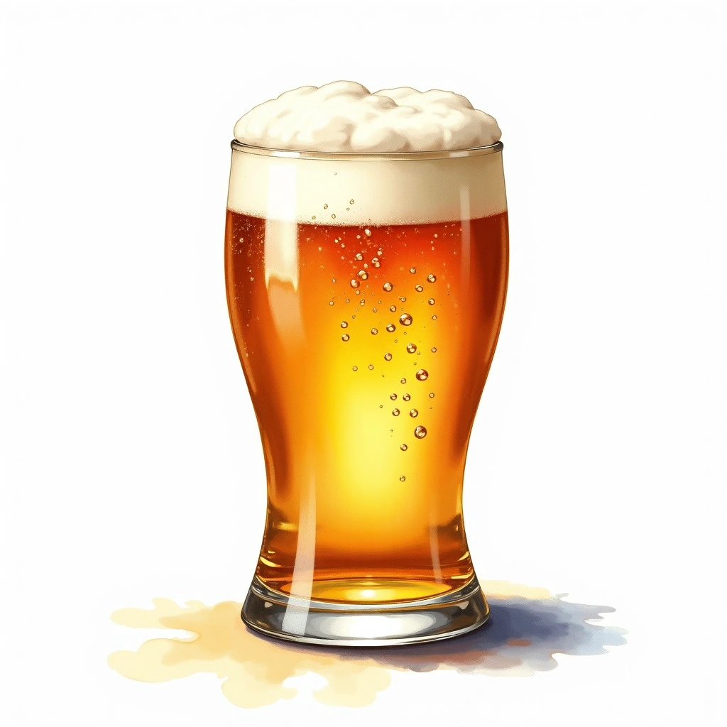 Scottish Light beer style — watercolor illustration