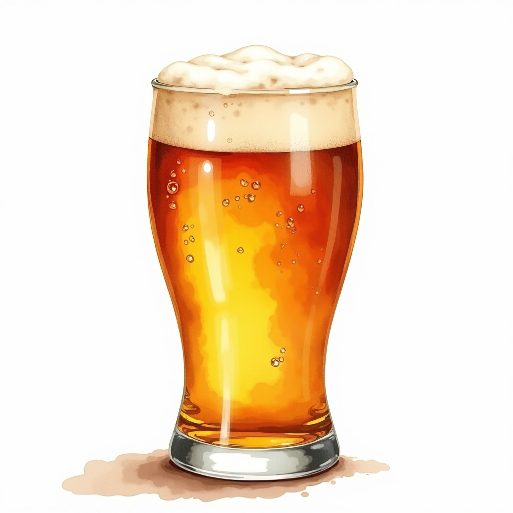 Smoked Beer beer style — watercolor illustration