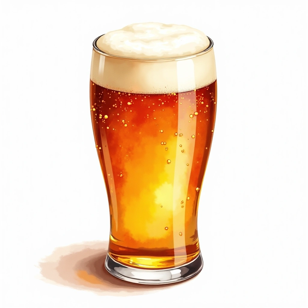 Strong Bitter beer style — watercolor illustration