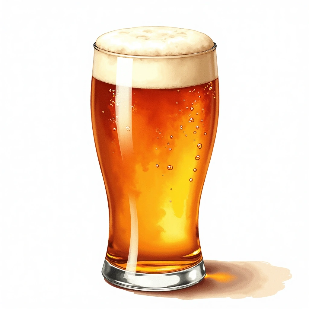 Weizenbock beer style — watercolor illustration