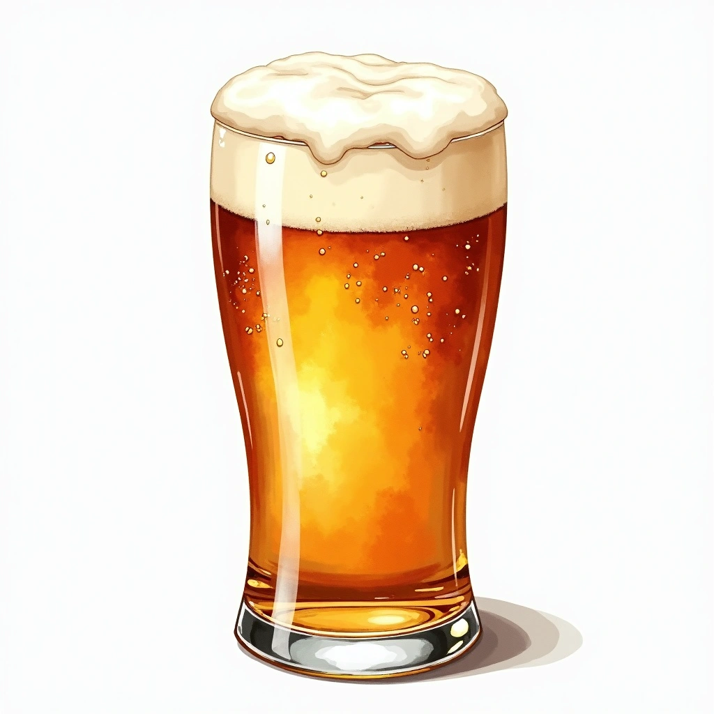 Wheatwine beer style — watercolor illustration