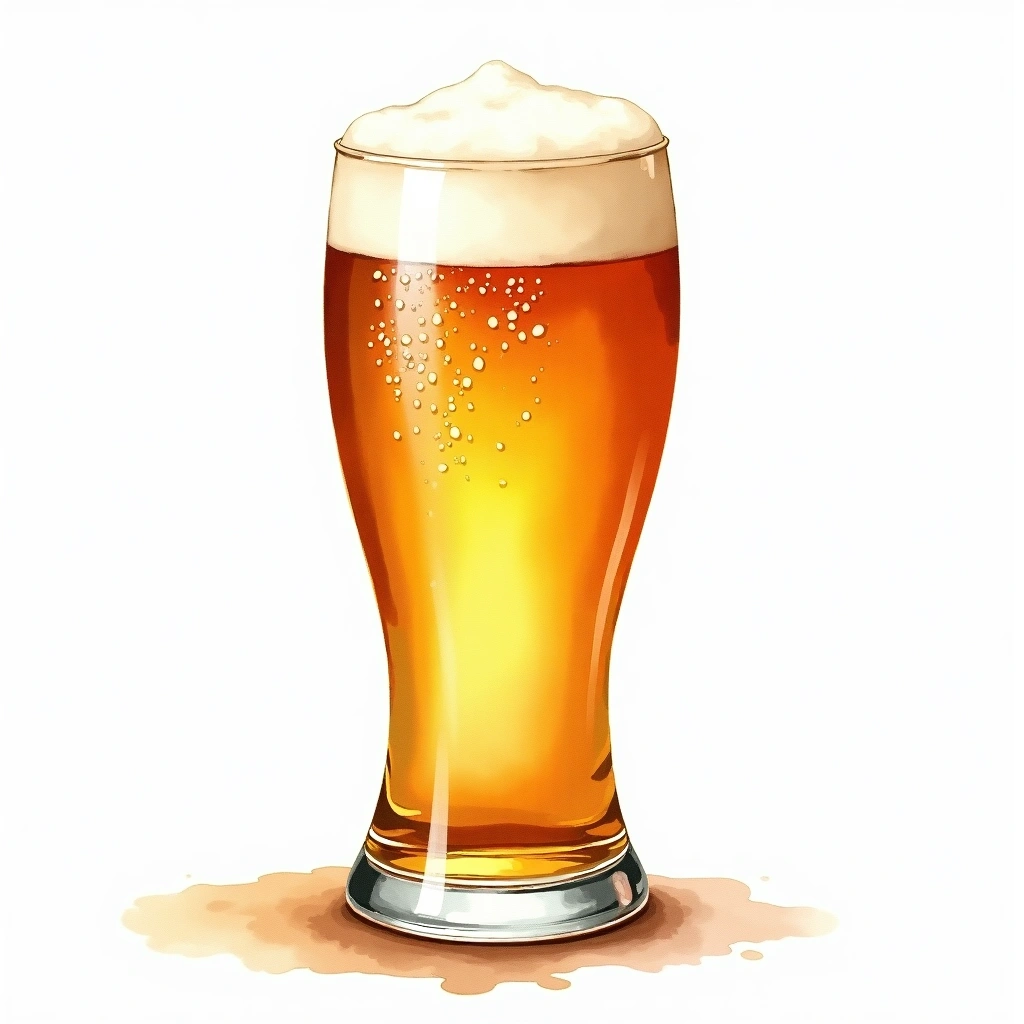 Winter Seasonal Beer beer style — watercolor illustration