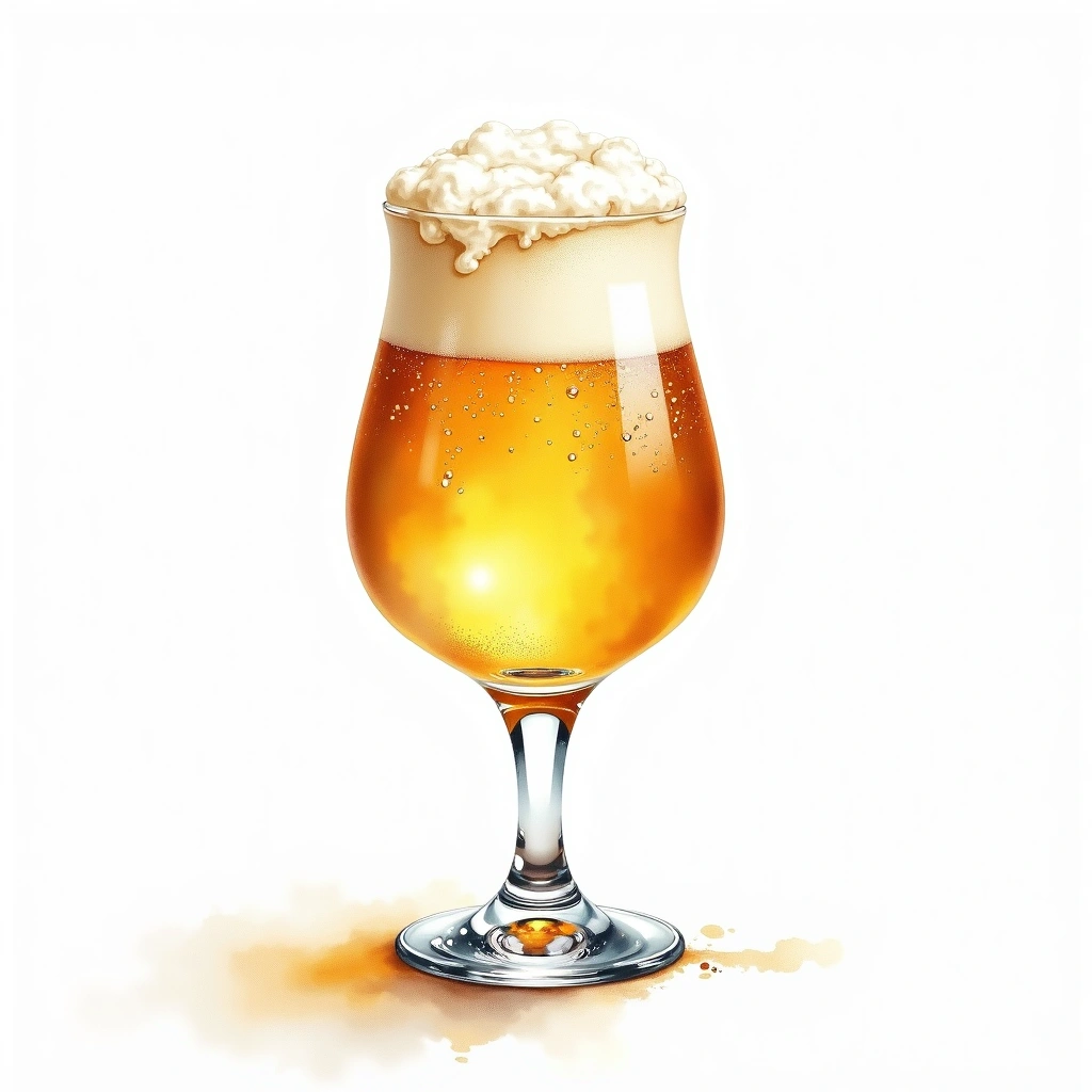 Witbier beer style — watercolor illustration