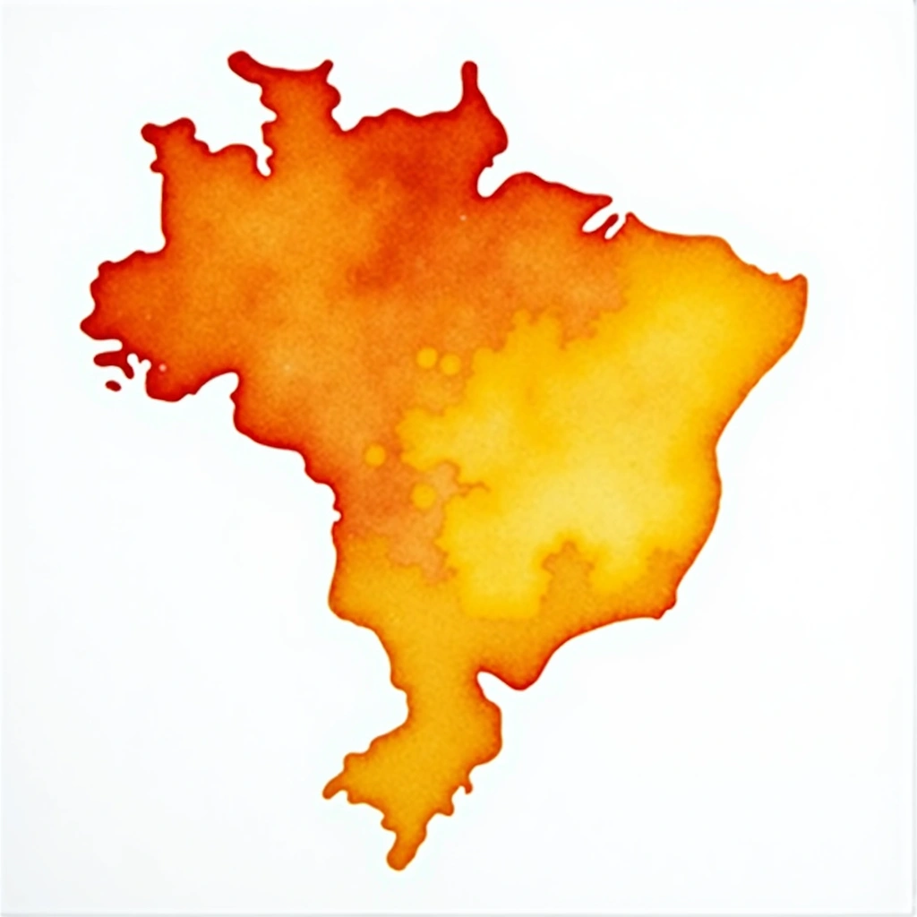 Brazil beer culture — watercolor illustration