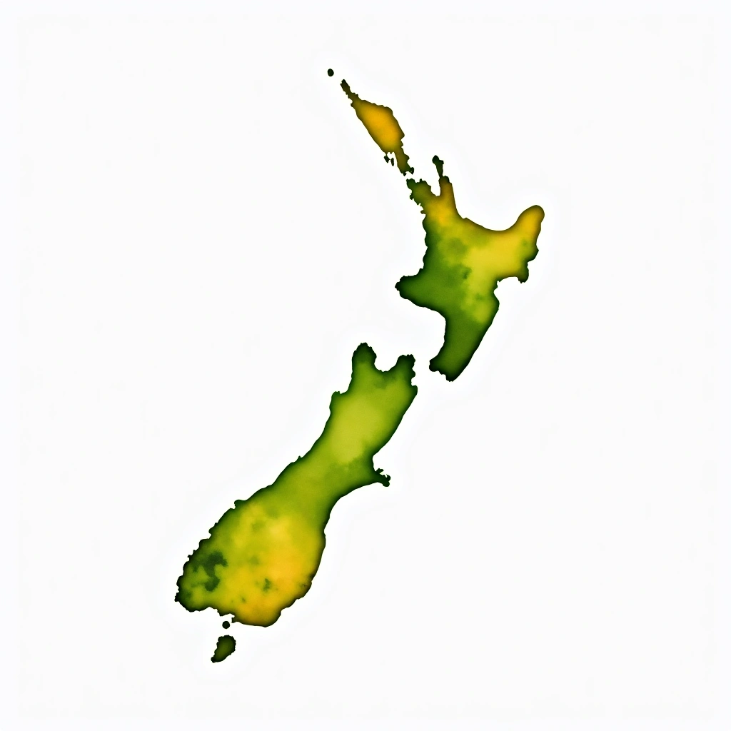 New Zealand beer culture — watercolor illustration